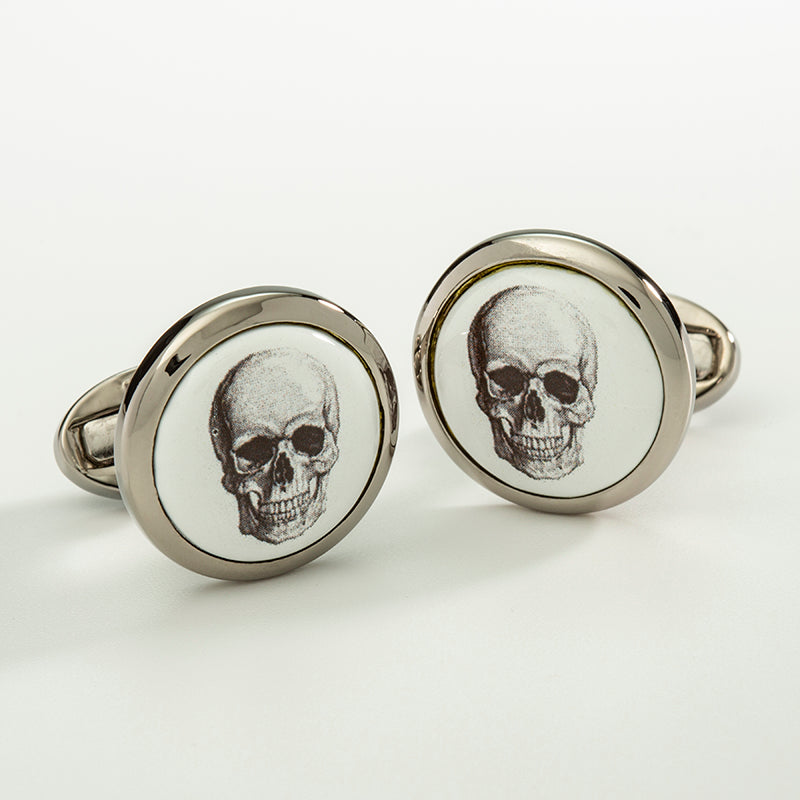 Skull Silver Cufflinks