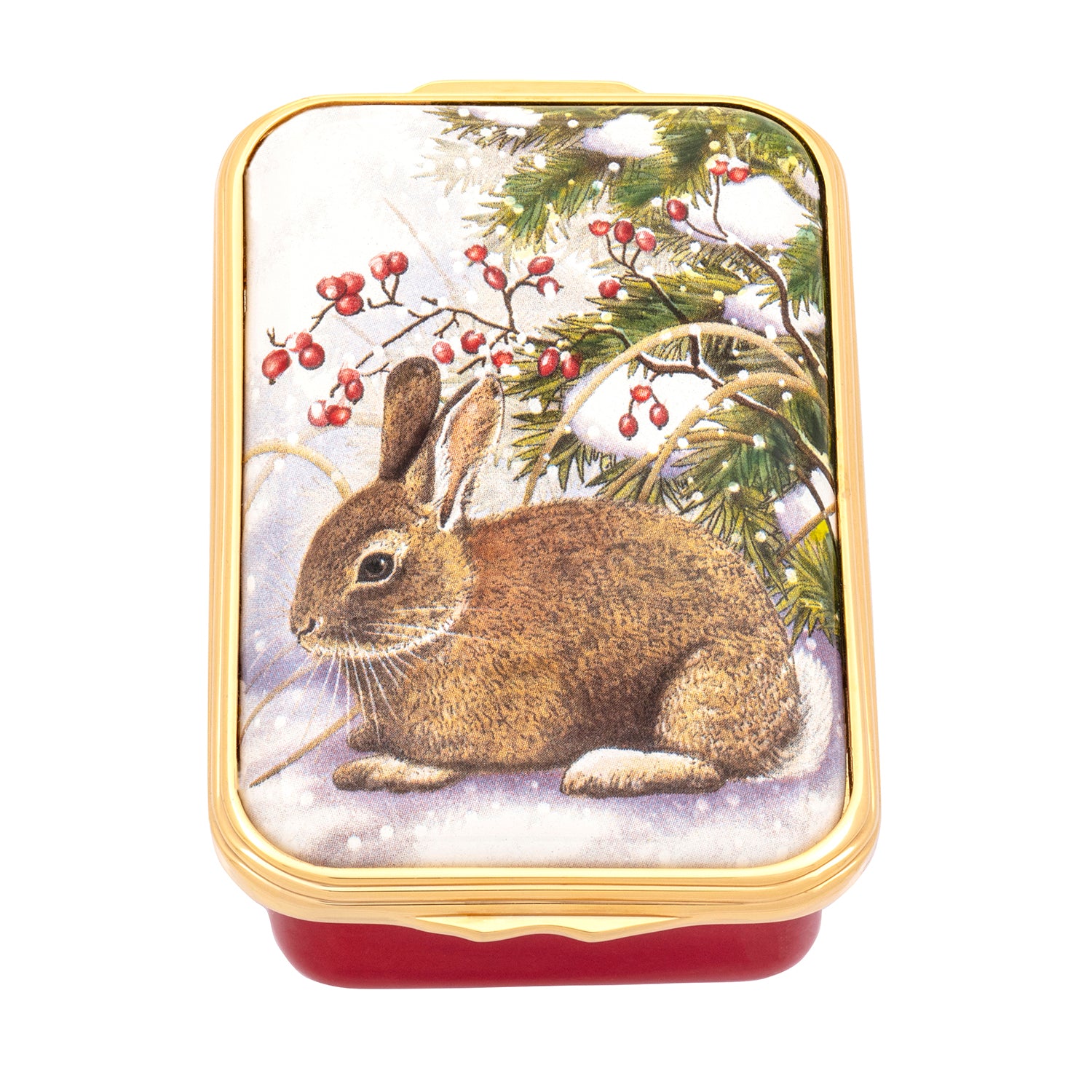 Woodland Rabbit in the Snow Enamel Box – HALCYON DAYS