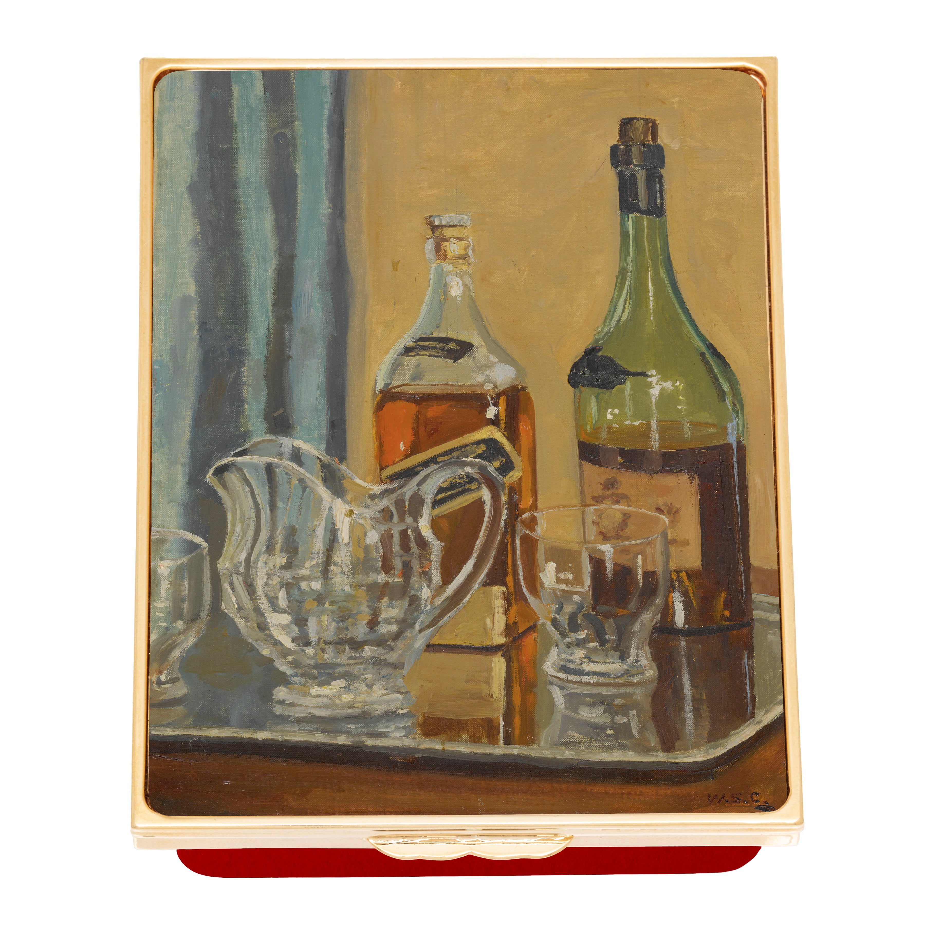 Jugs and Bottles' by Sir Winston Churchill Enamel Box