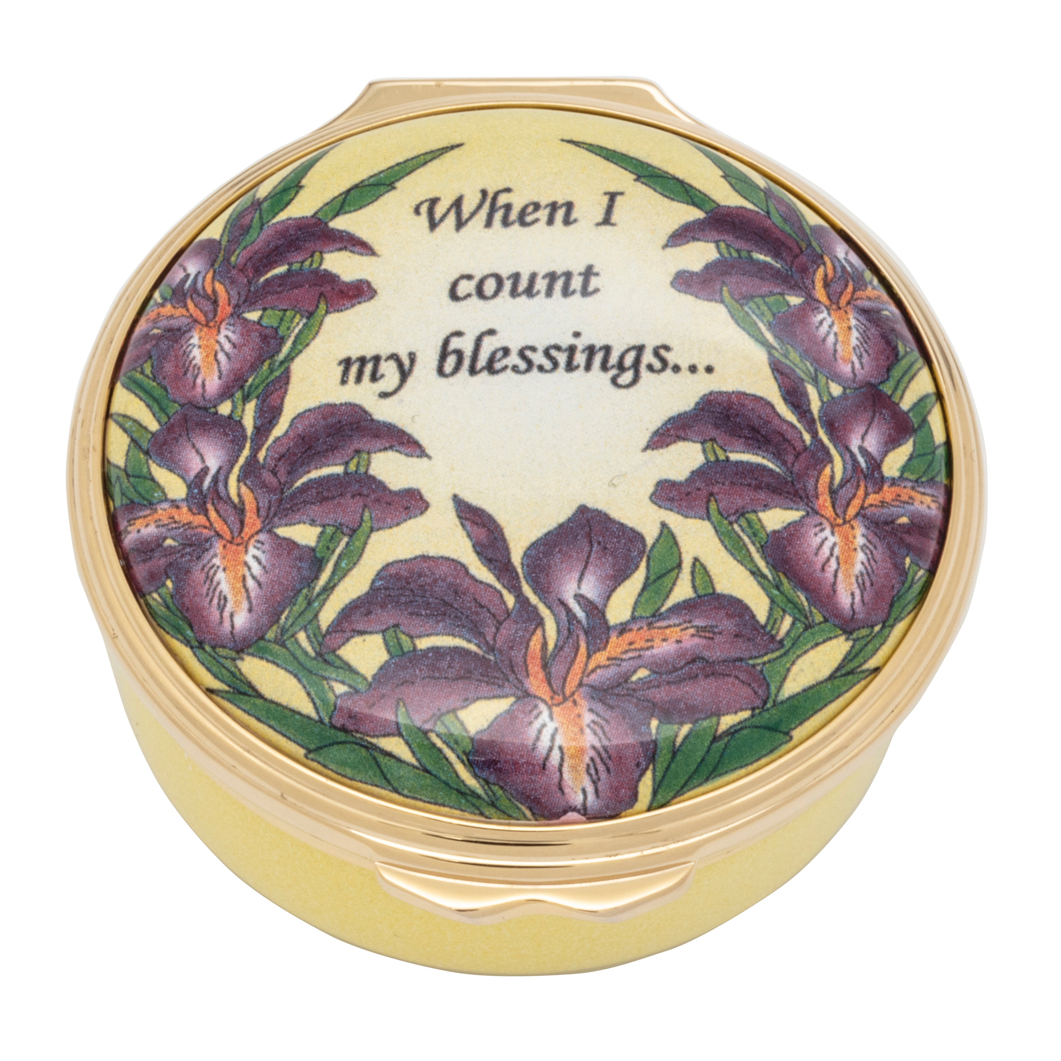 "When I Count My Blessings" Enamel Box