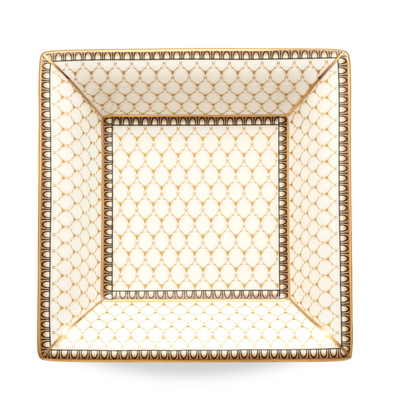 Antler Trellis Ivory Square Trinket Tray