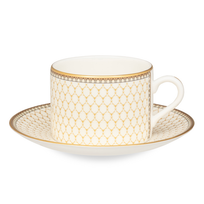 Antler Trellis Ivory Teacup & Saucer