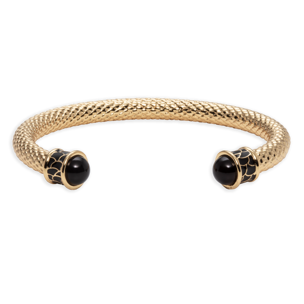 Salamander Torque Black Gold Bangle | Halcyon Days – HALCYON DAYS