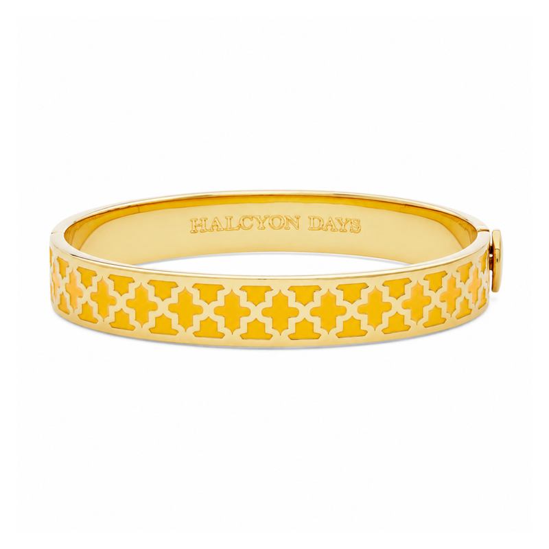 Agama Hinged Bangle in Radiant Yellow & Gold