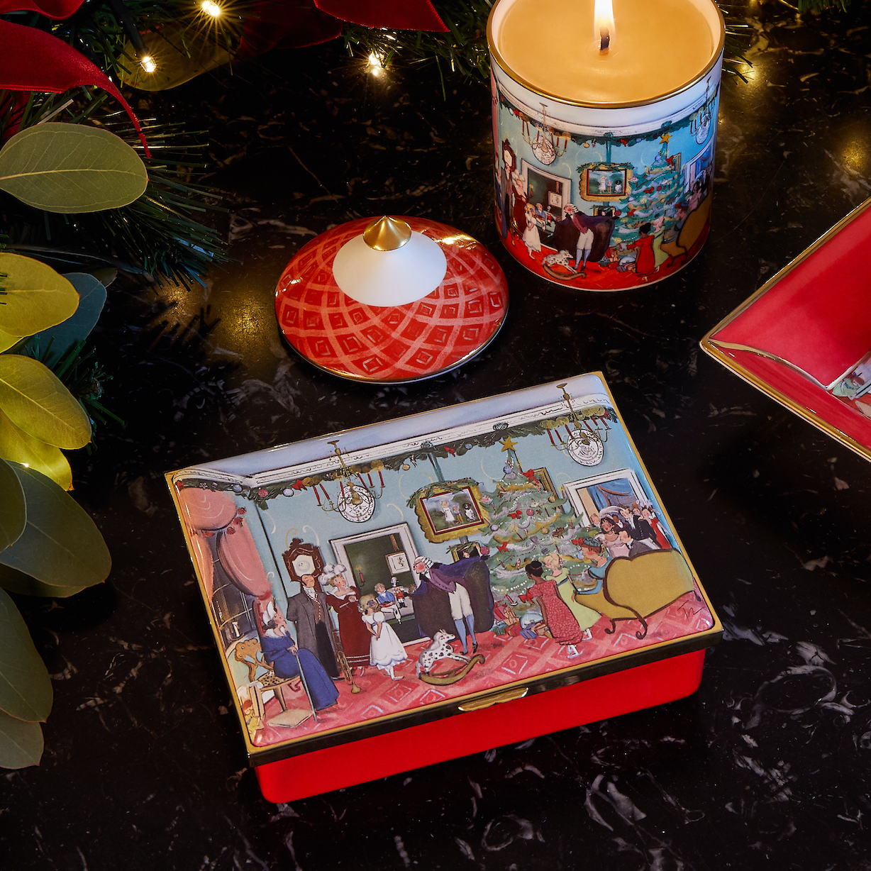 HALCYON DAYS ENAMELS ハルシオンデイズ クリスマス 伝統工芸品猫