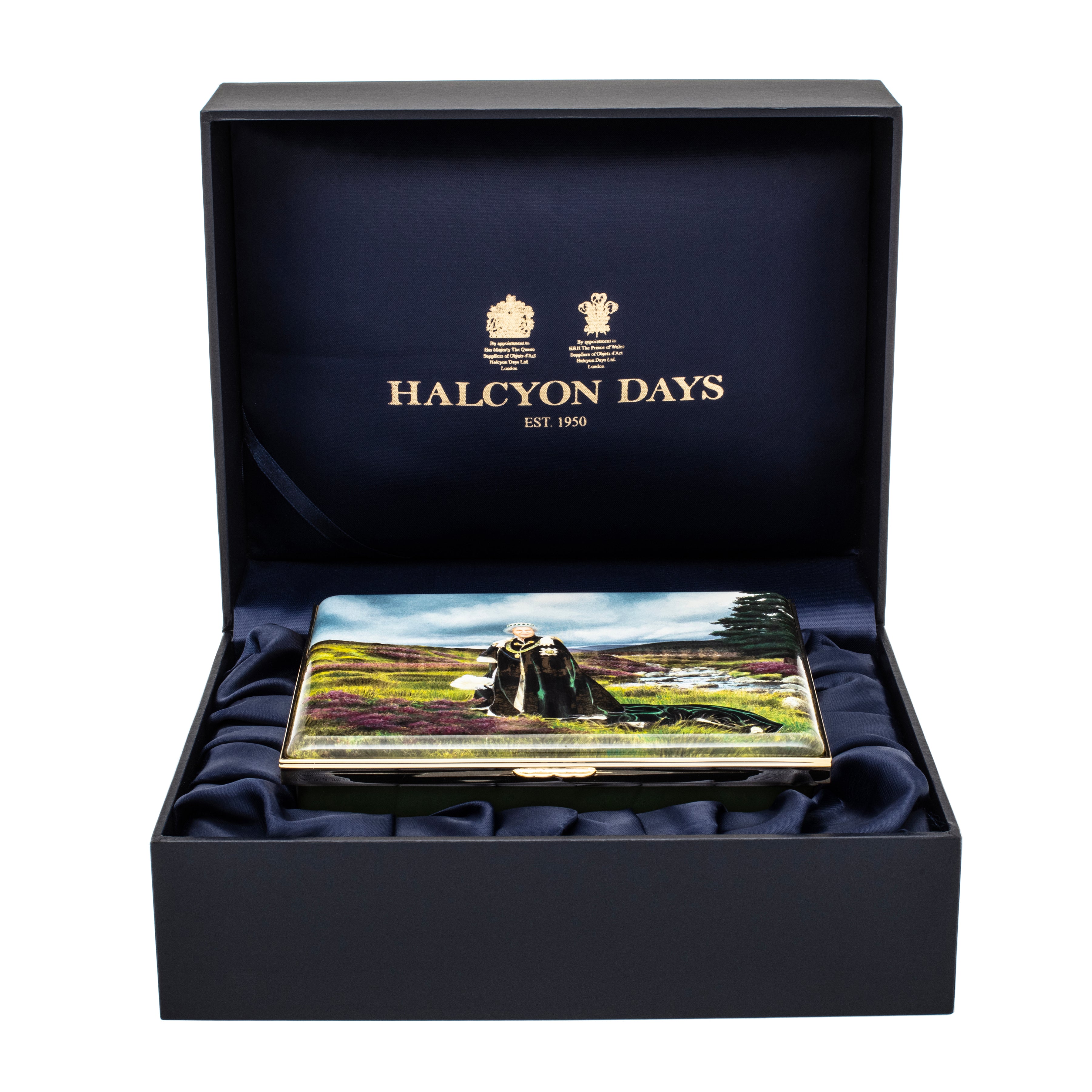 HALCCYON DAYS ENAMELS 製 地球儀made in UK. Halcyon Days If I Had The World Enamel Box • The British
