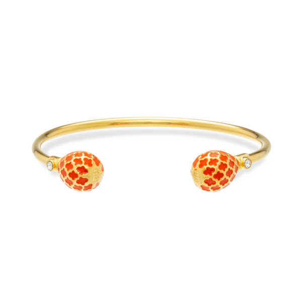 Agama Torque Bangle in Orange & Gold
