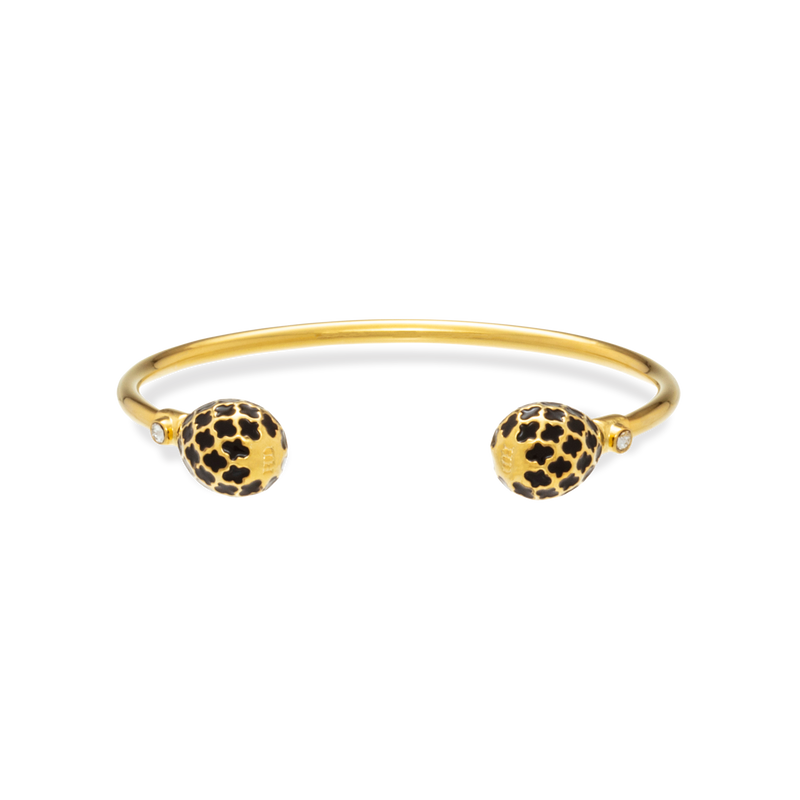 Agama Torque Black & Gold Bangle