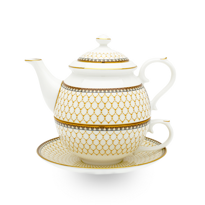 Antler Trellis Ivory Tea for One