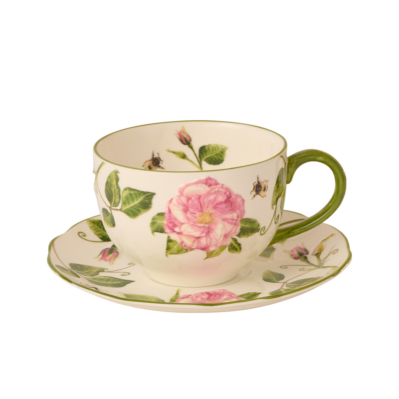 The King's Rose Teacup and Saucer