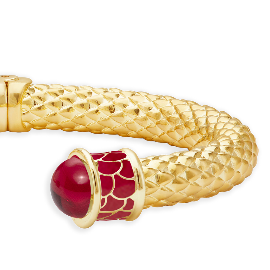 Minoan Torque Ruby & Gold Bangle – HALCYON DAYS