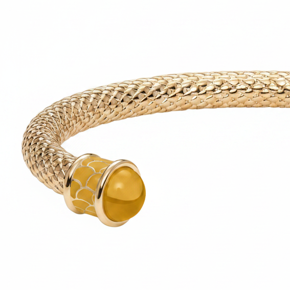 Salamander Torque Bangle in Citrine & Gold | HALCYON DAYS