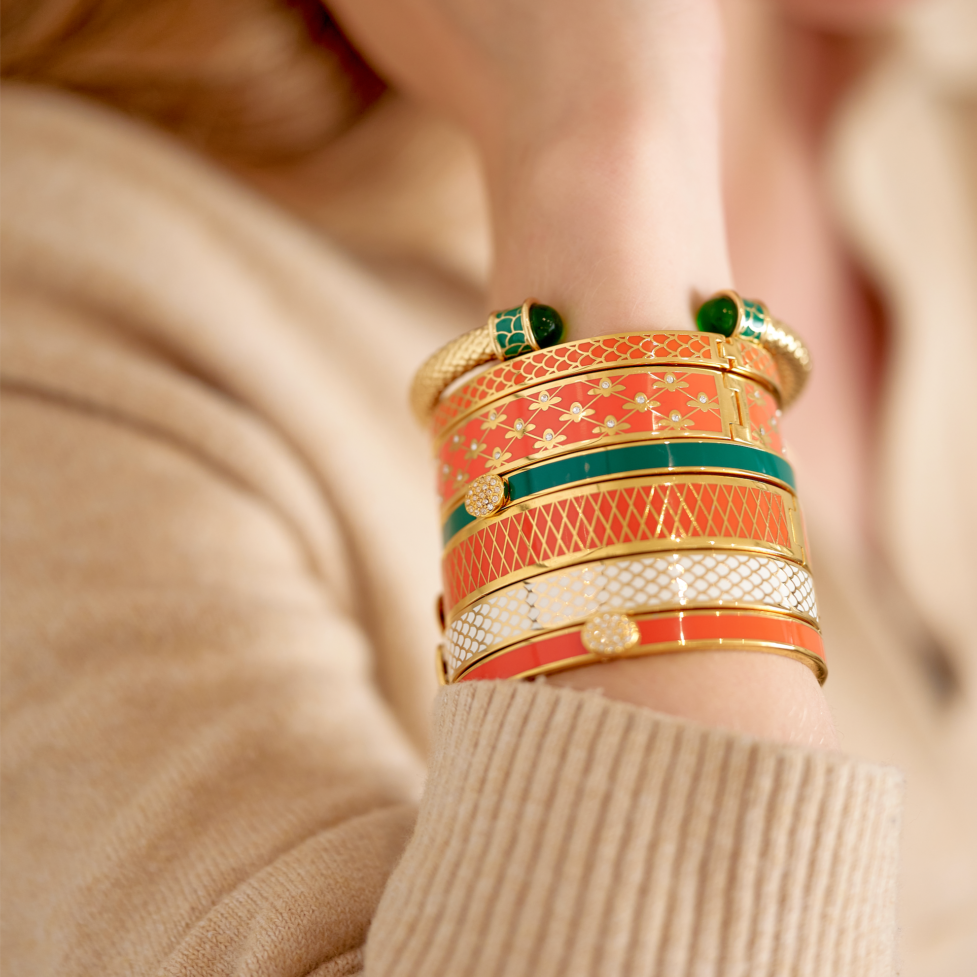 Orange 2025 bangle bracelet