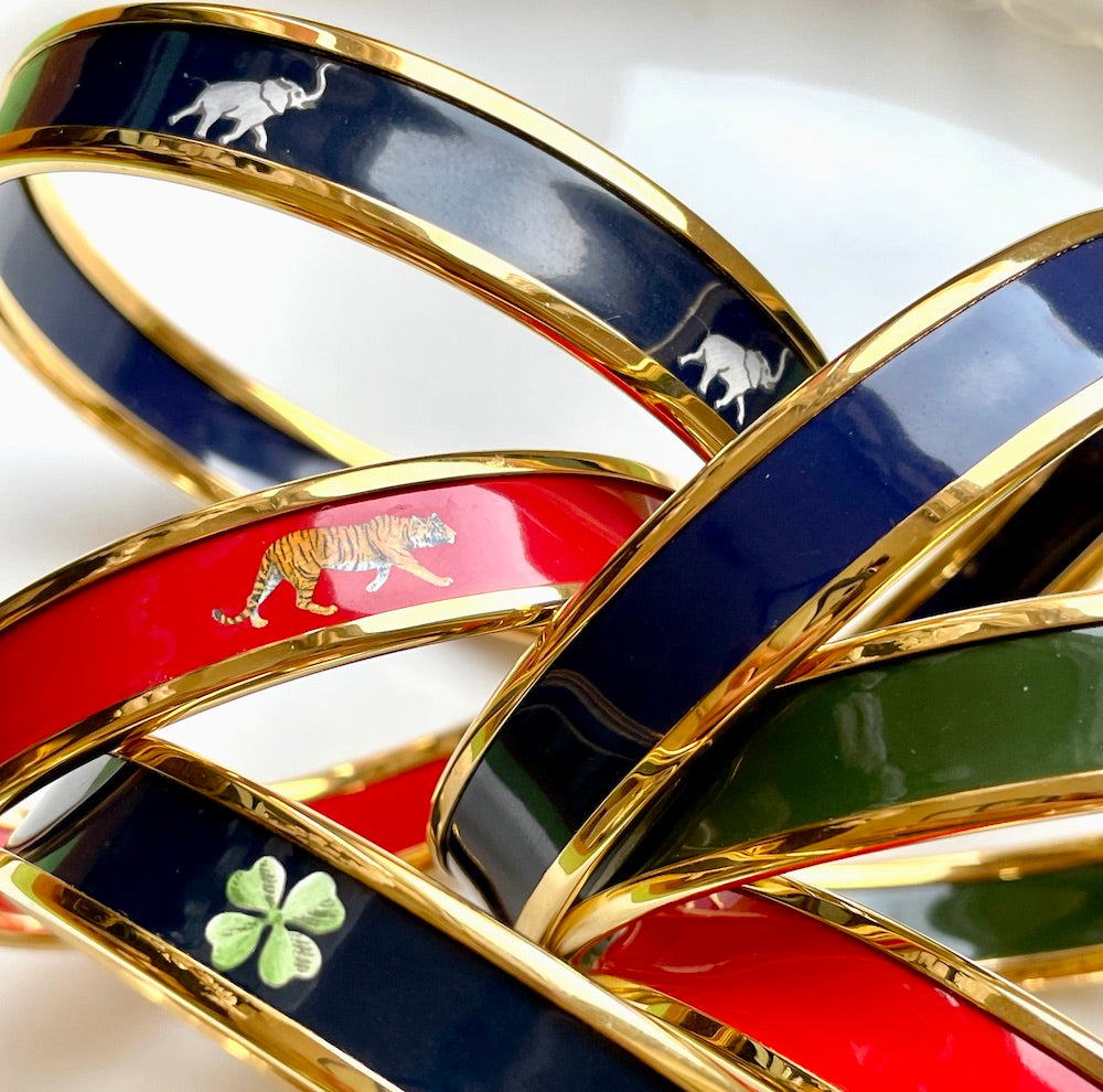 Hermès Email PM Bangle GP×Enamel Red x gold｜a2256822｜ALLU UK｜The Home of  Pre-Loved Luxury Fashion