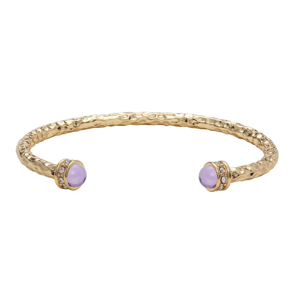 Hammered Torque Amethyst & Gold Bangle | Halcyon Days – Halcyon Days